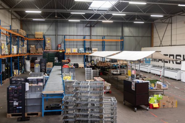 Het magazijn van Voedselbank Deventer